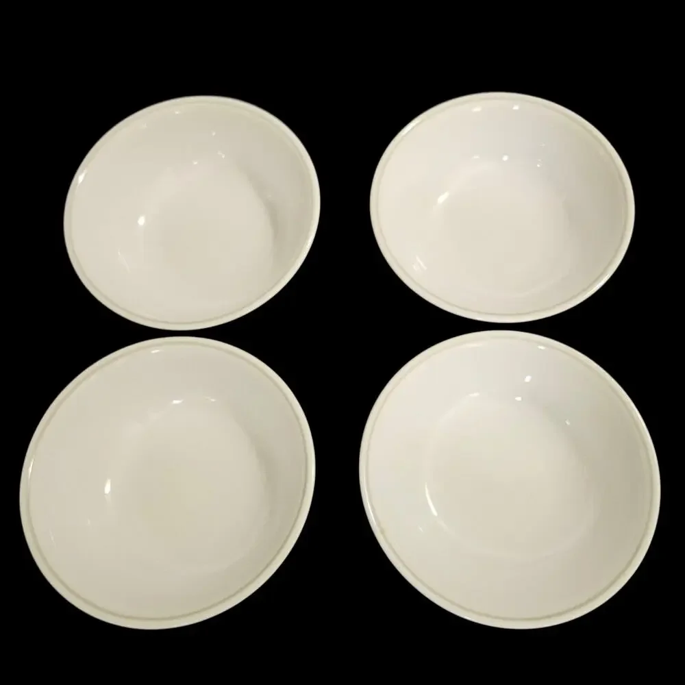 Corelle Winter Frost White Cereal Soup Bowls Set of 4 USA Corning